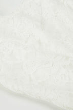 Floral Lace Tie Shoulder Square Neck Fit and Flare Mini Dress