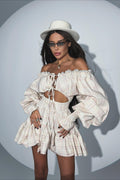 Cutout Lace Off-the-Shoulder Mini Dress