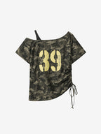 One Shoulder Oversized Short Sleeve Tee