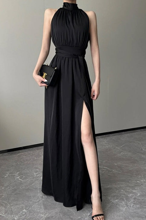 Sleeveless Maxi With Side Slit Dress