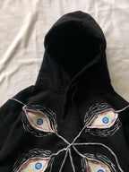 Eye Pattern Oversized Hoodie