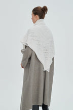 Solid Color Lace Knit Square Scarf