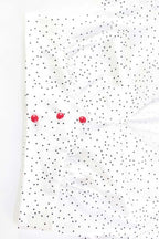 Polka Dot Satin V Neck Crop Top Mermaid Skirt Set