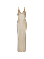 Knitted Cutout V Neck Cover Up Dress