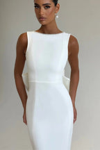 Elegant Bow Slim Fit Party Dress