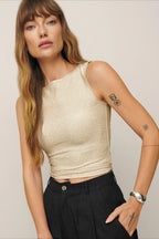Y2K Sequin Sleeveless Bodycon  Tank Top
