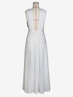 Prom Dresses V-Neck Embroidered High-slit Semi Formal Long Dress