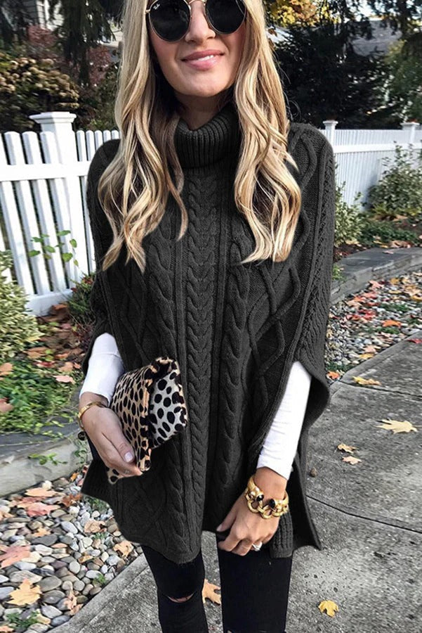 | High Neck Cape Sweater