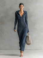 | Slim-fit Hooded Maxi Dress