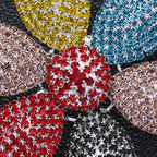 New Rhinestone Colorful Flower Earrings