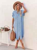 Talia Timeless Dress with Fixed Pockets Evening Wear Edit