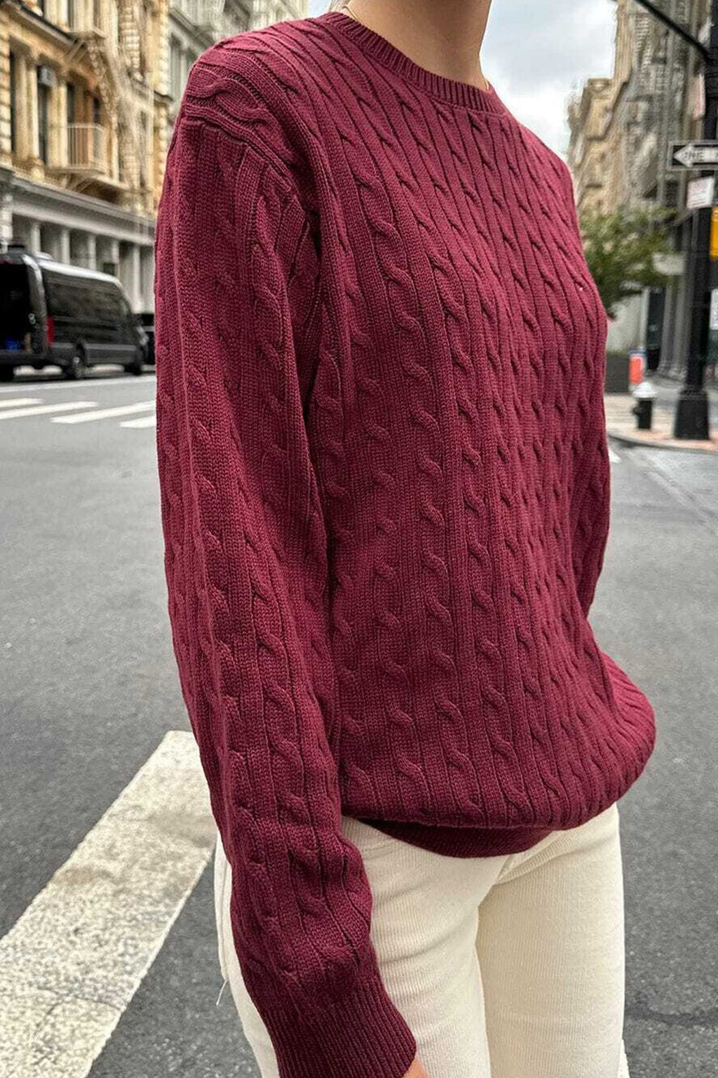 Minimalist Solid Long Sleeve Sweater