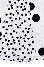 Mixed Scale Polka Dot Halter Deep V-Neck Backless Maxi Dress