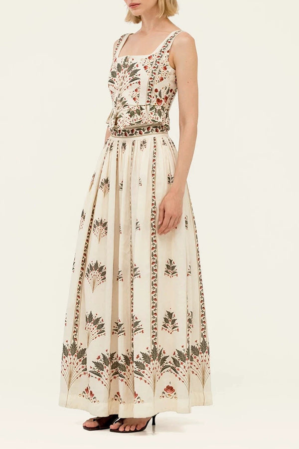 Palmilla Botanical Peplum Linen Matching Set