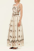 Palmilla Botanical Peplum Linen Matching Set