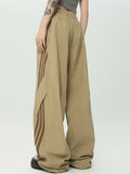 Stripe Print Wide Leg Pants