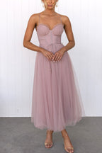Modern-day Princess Chiffon Suspenders Party Maxi Dress
