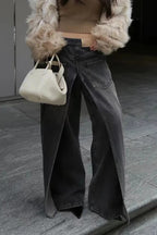Y2K Vintage Reversible Deconstructed Wide Leg Jeans