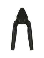 Hooded Ultra Short Leather Smock Jacket