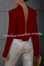 Secret of Elegance Satin Back Chain Cowl Neck Draped Blouse