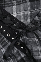 Y2K Checkered Gothic Dress