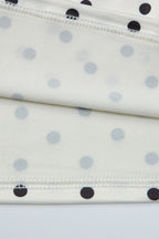 Raglan Corset Polka Dot Bow Side Skirt Set
