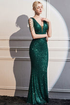 Long Spaghetti Strap Mermaid Formal Dress