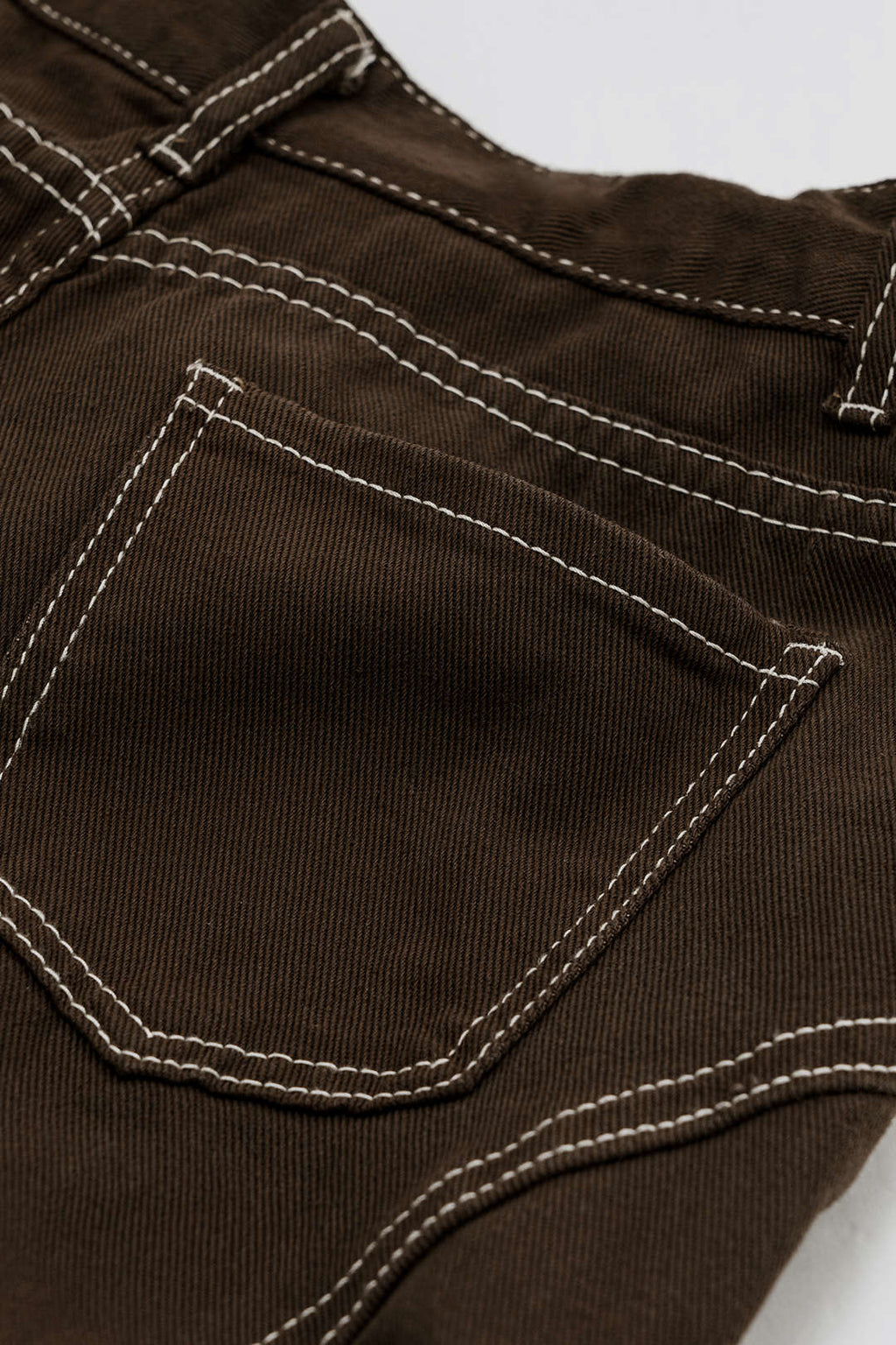 Denim Seamdetail High Waist Straight Leg Jeans
