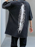 Street Distressed Graphic Print Oversized Short Sleeve Tee