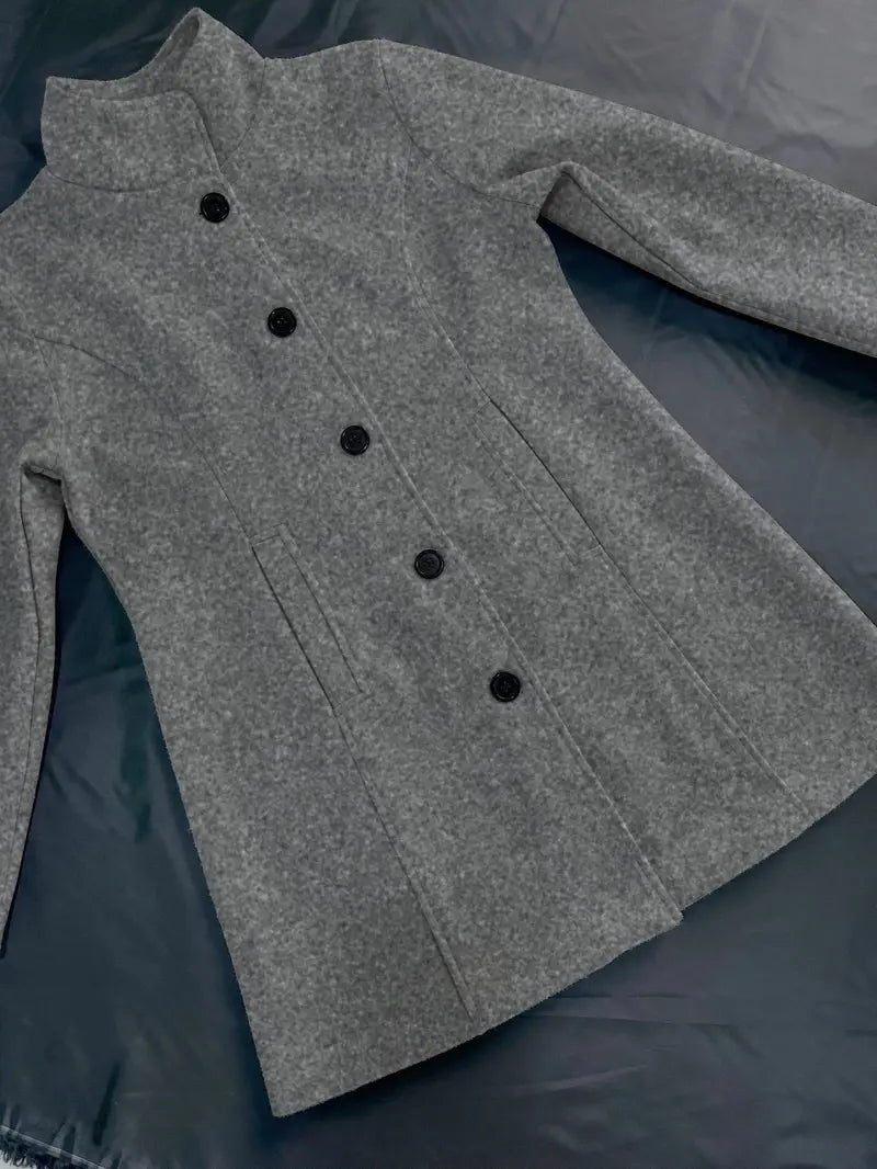 | Single-breasted knit coat