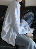 Striped Print Long Sleeves Shirts