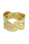 A Stylish and Distinctive Open-style Bracelet Featuring An Irregular, Crisscross Design.