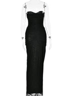 Eden Sleeveless Mesh Maxi Dress