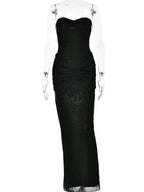 Eden Sleeveless Mesh Maxi Dress