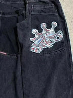 Hip Hop Trendy Brand Print Boyfriend Jeans