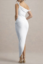Asymmetrical Bodycon Maxi Dress