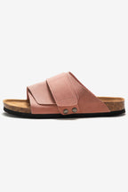 Frosted Leather Beach Slip-on Sandals