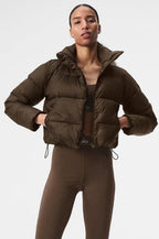 Cropped Fitted Quilted Puffer Jacket
