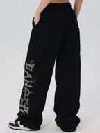 Vintage Hiphop Alphabet Graphic Baggy Sweatpants