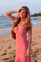 Strapless A-Line Maxi Dress