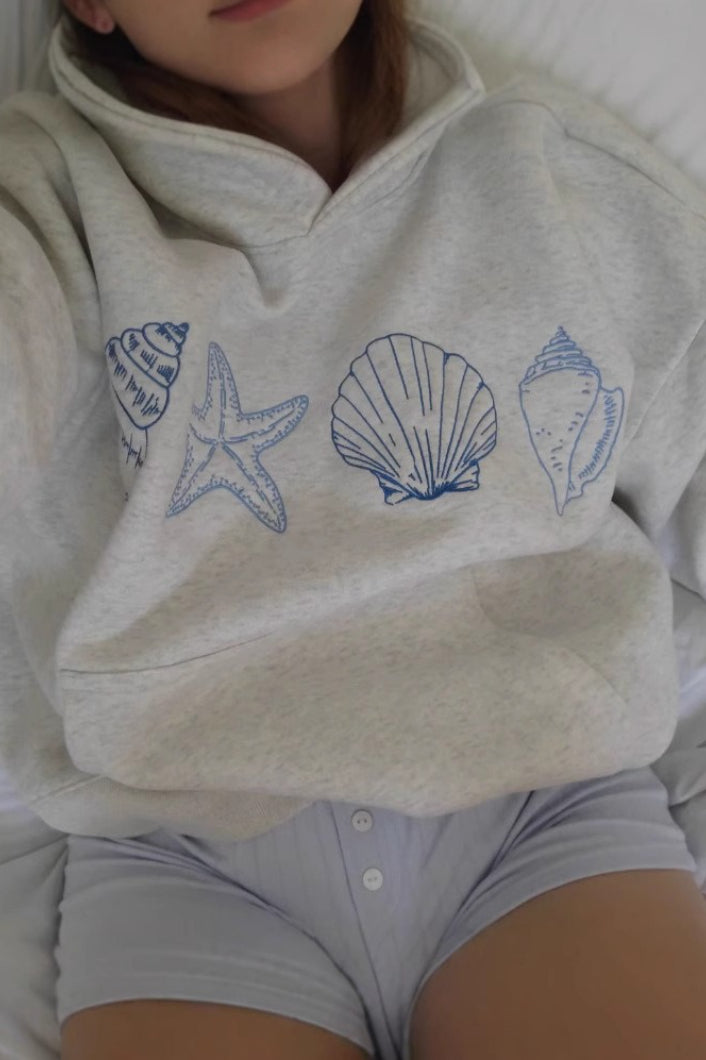 Oversized Kangaroo Pocket Graphic Hoodie