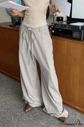 Effortless Chic Drawstring Wide-Leg Pants