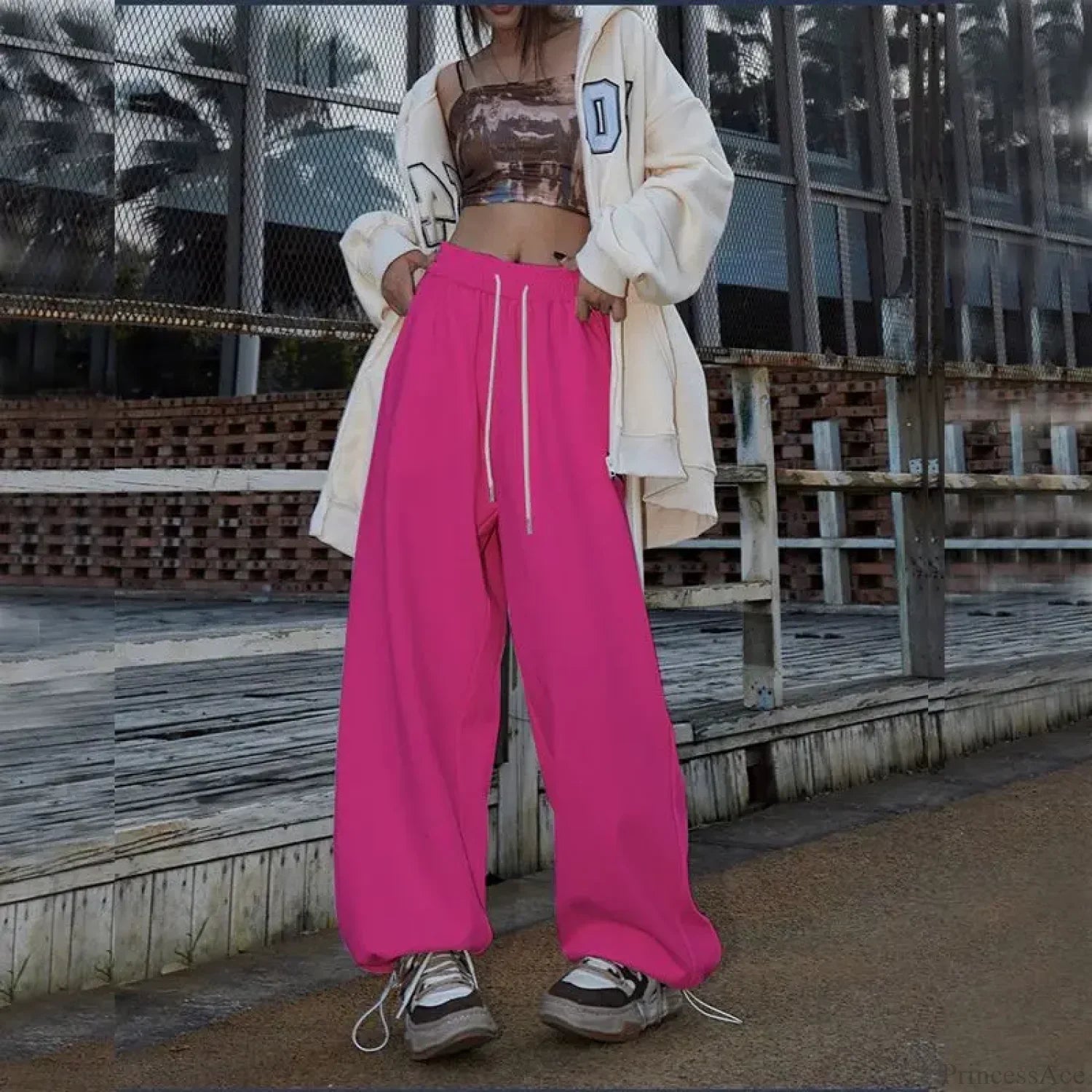 Elastic High Waist Dance Pants