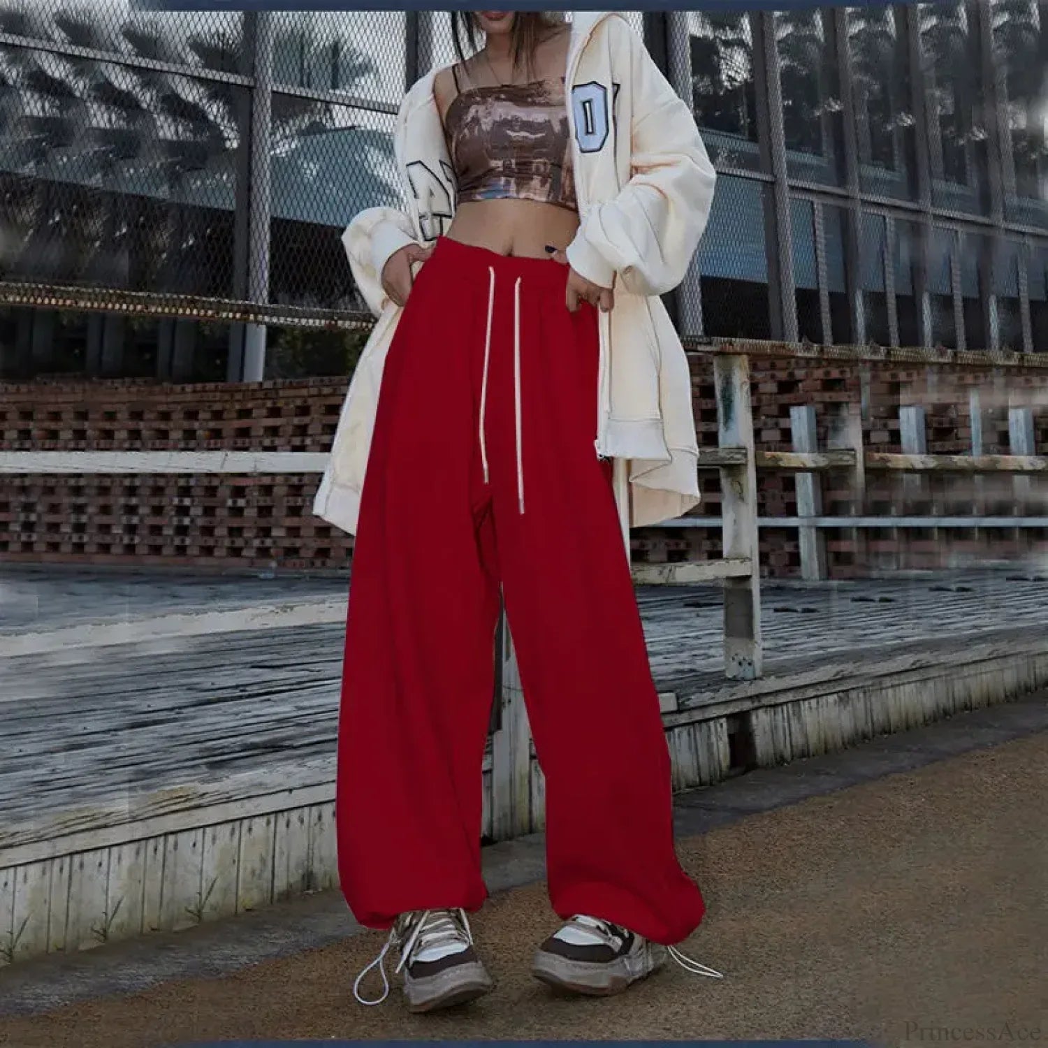 Elastic High Waist Dance Pants