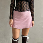 Elastic Side Slit Pencil Skirt