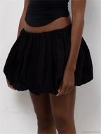 Elastic Waist Solid Tutu Skirt