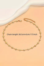 Daisy Alloy Choker Necklace with Adjustable Chain