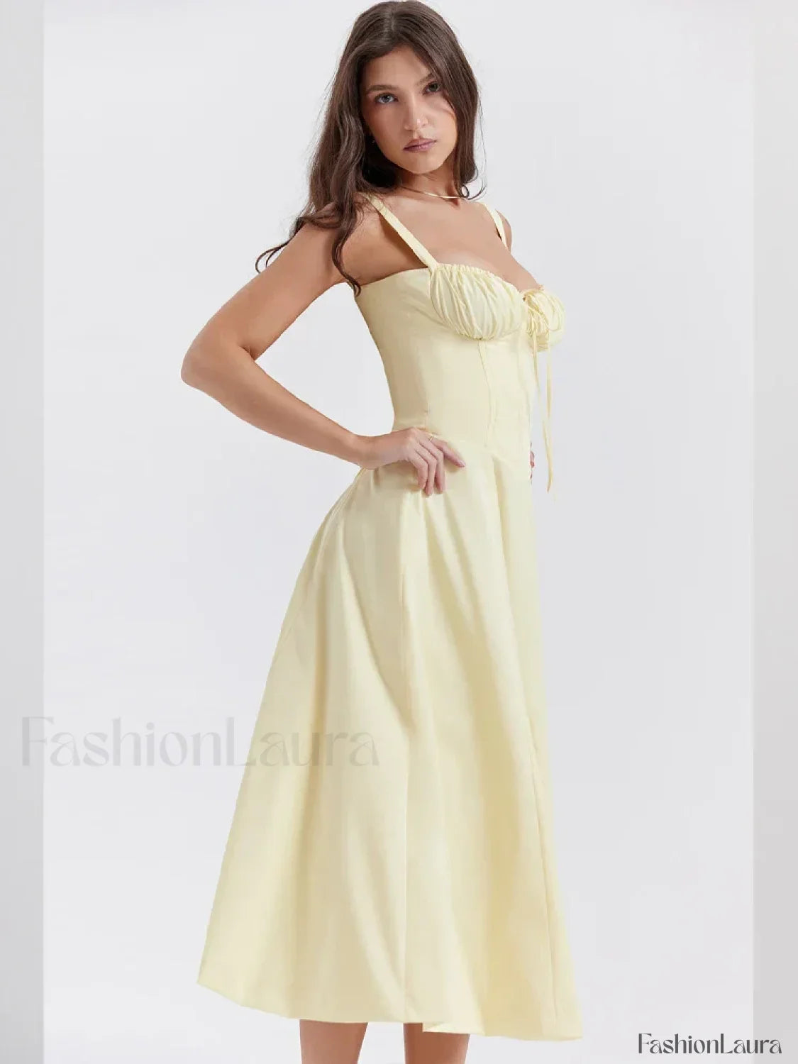Elegant Floral Side Split Floral Dress