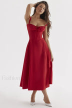 Elegant Floral Side Split Floral Dress