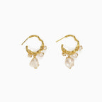 Gold Plated Pearl Beaded Stud Earrings